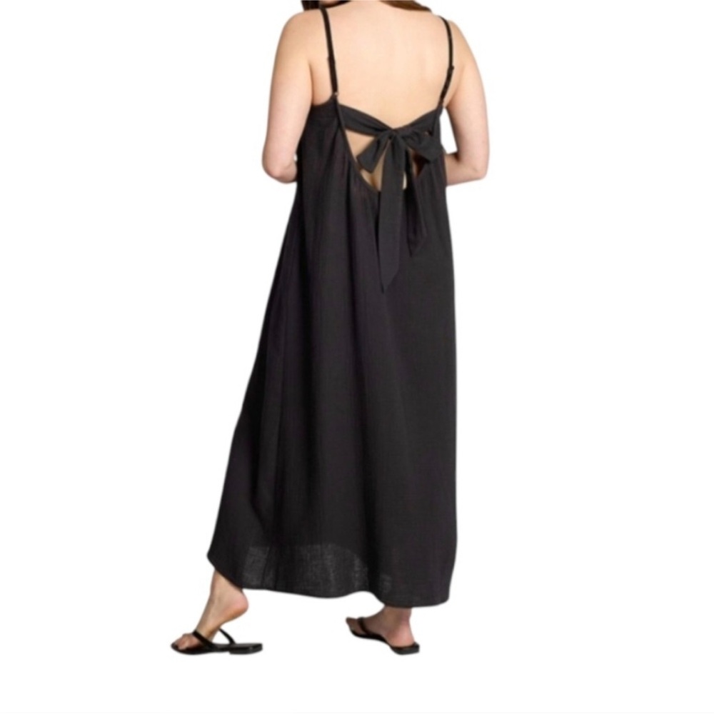SOL ANGELAS NWT MAXI SLEEVELESS DRESS GAUZE BOW OPEN BACK PLUS XL/XXL
